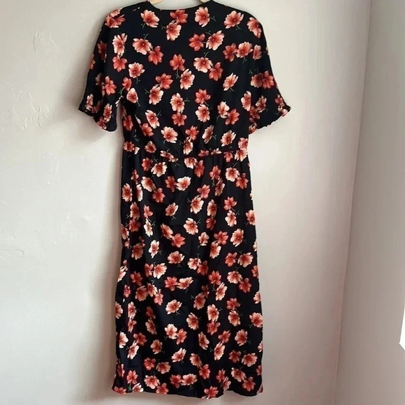 Influences Blue and Red Floral Dress Size 10 - Picture 4 of 14
